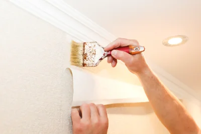 Pose de papier peint à Vendranges — revêtements muraux et toiles de verre